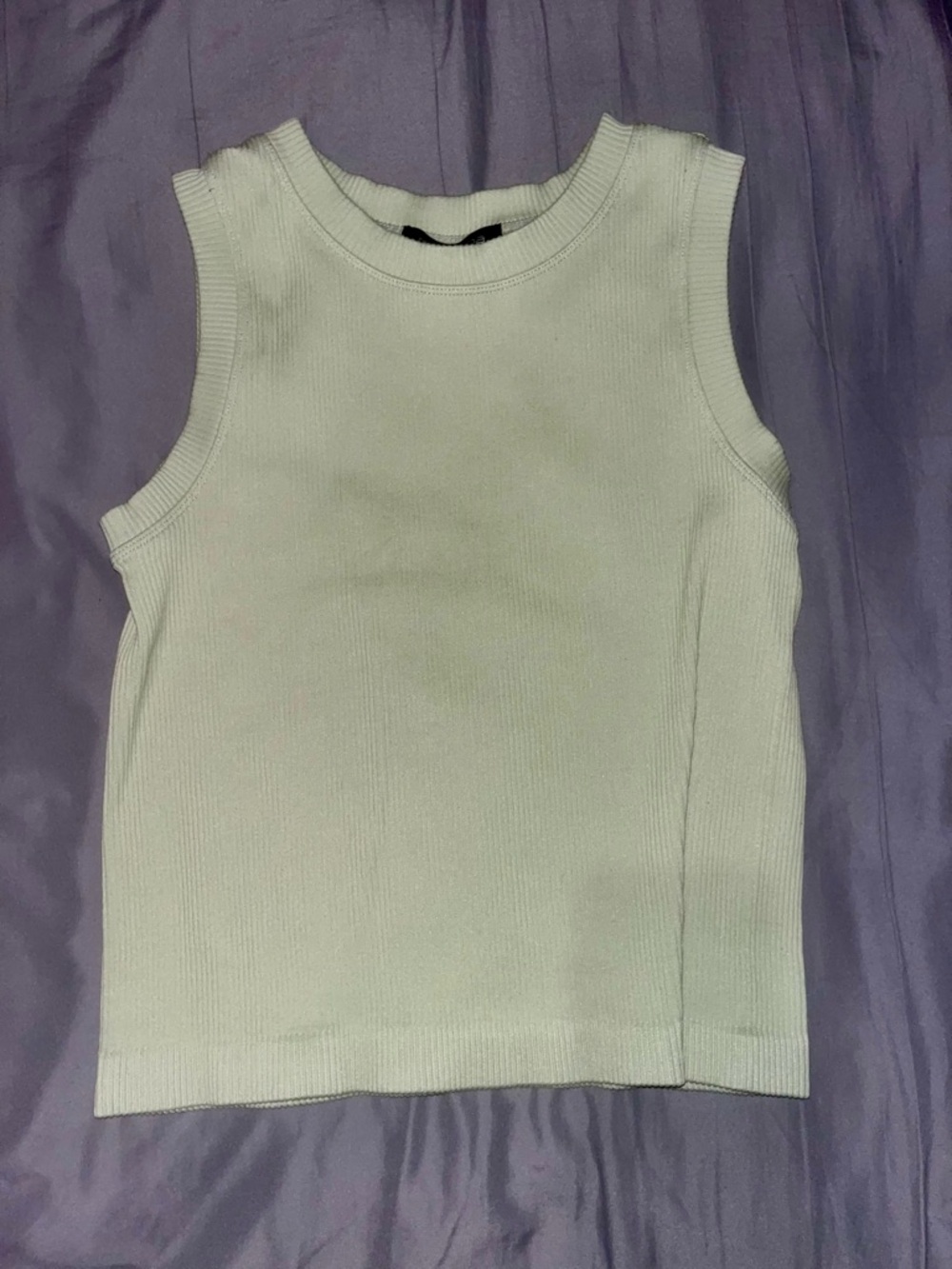 Moa Moa Ribbed Tank Top in Mint Green